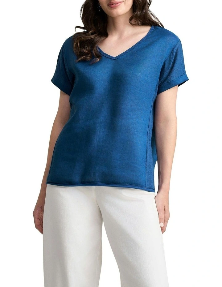 French Linen Gauze T-shirt in Thenards image 1