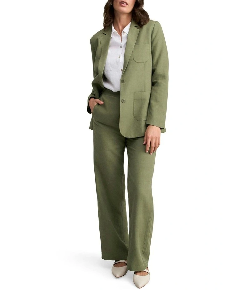 High Waisted Pant in Sage Green image 3