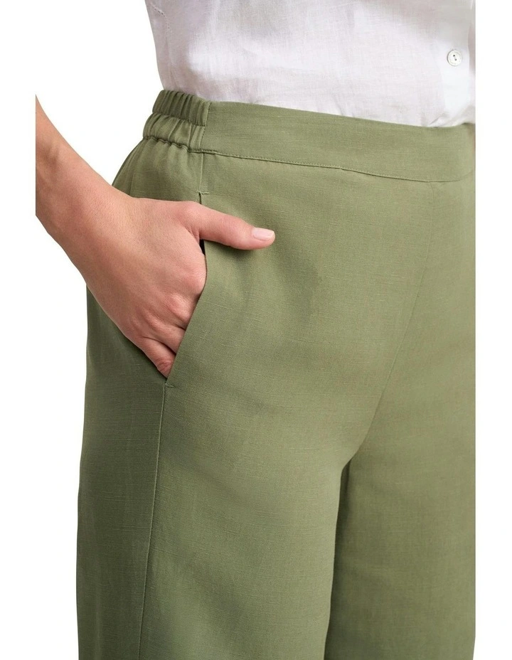 High Waisted Pant in Sage Green image 4