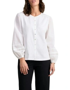 Jersey Mix Shirt in White