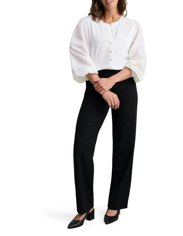 Jersey Mix Shirt in White image 3