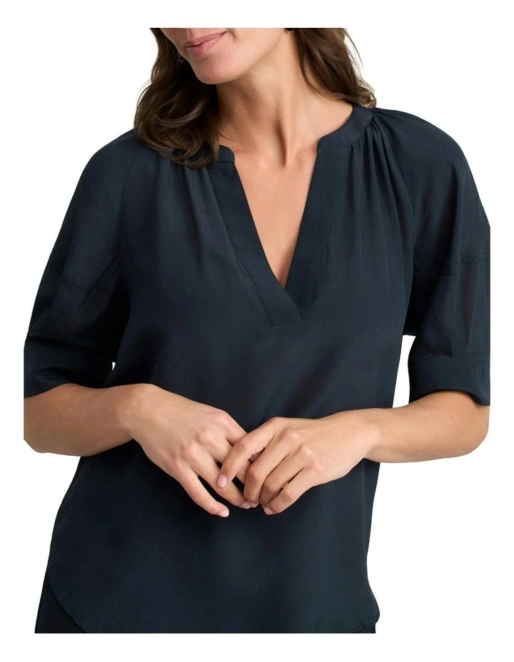Silk Blouse in Ink image 4