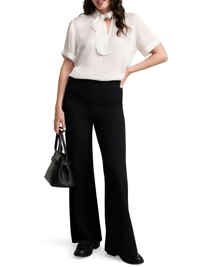 Bootleg Ponte Pant in Black image 3