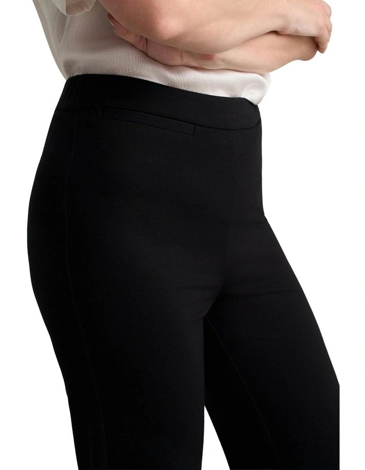 Bootleg Ponte Pant in Black image 4