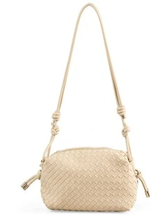 Soft Woven Crossbody in Stone