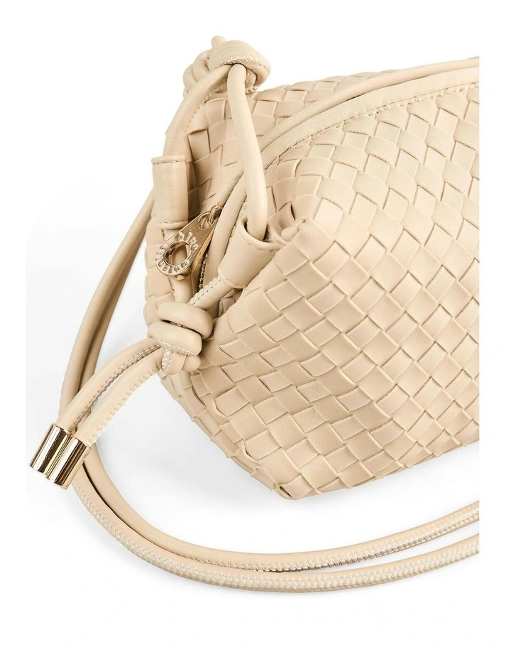 Soft Woven Crossbody in Stone image 3