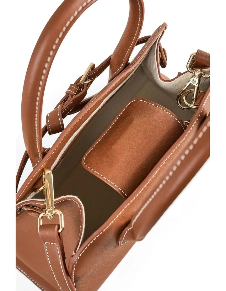Bowler Bag in Dark Tan image 4