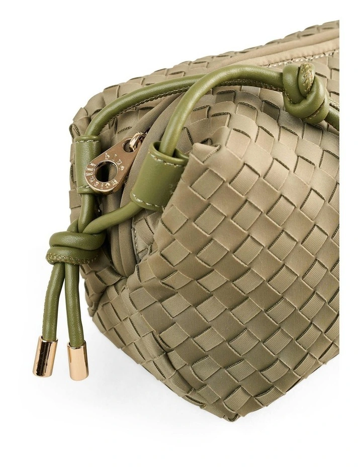 Soft Woven Crossbody in Khaki image 3