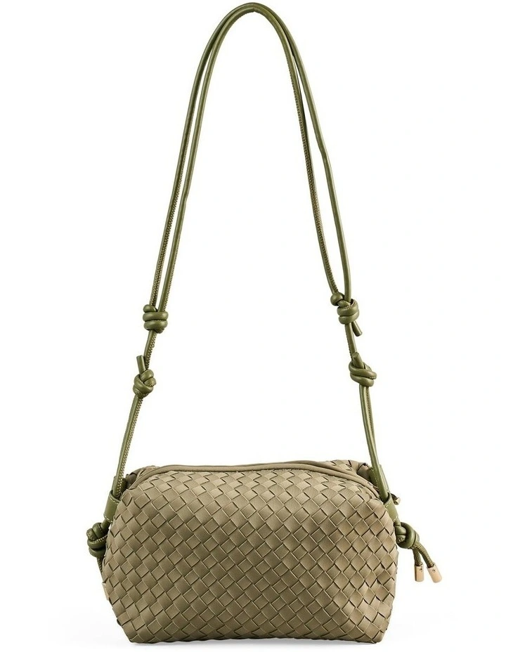 Soft Woven Crossbody in Khaki image 5