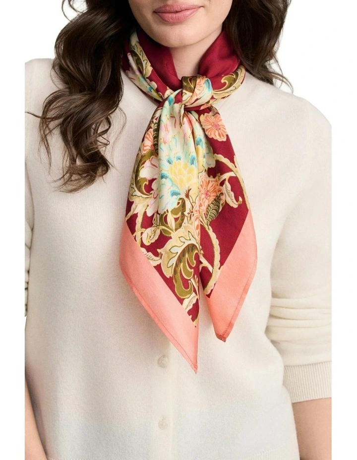 La Boheme Silk Scarf  in Multi image 4