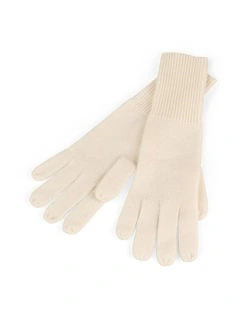 Knitted Gloves in Cream