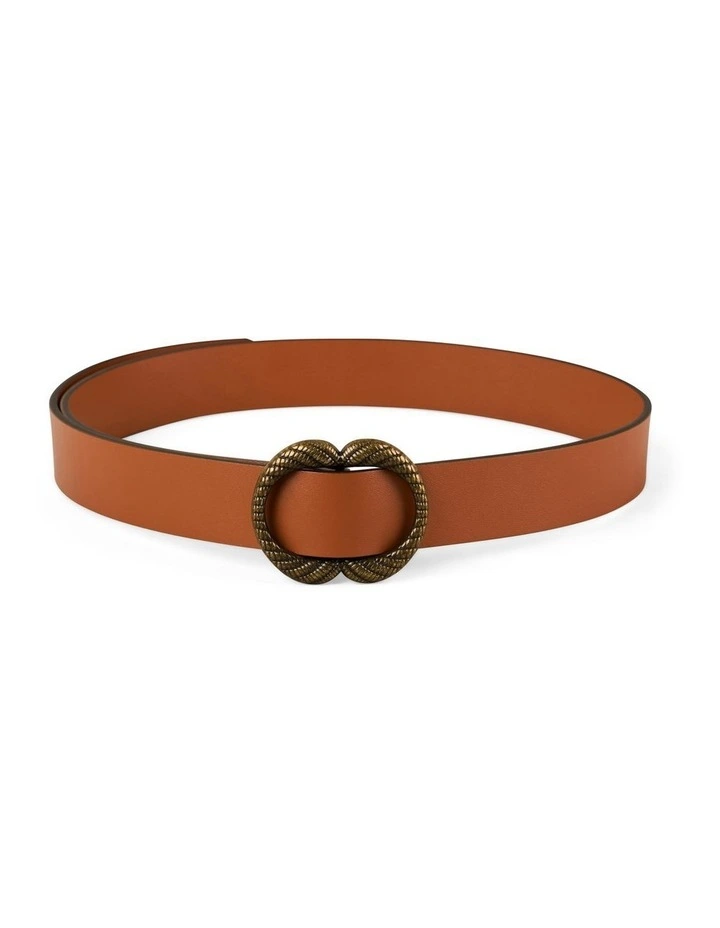 Sienna Leather Belt in Tan image 1