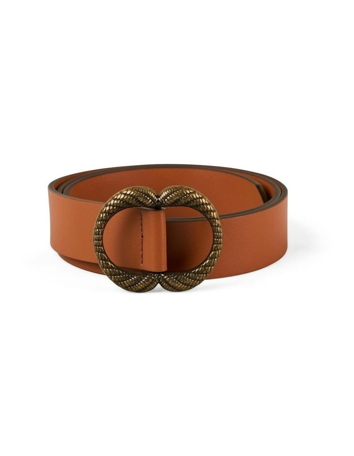 Sienna Leather Belt in Tan image 2
