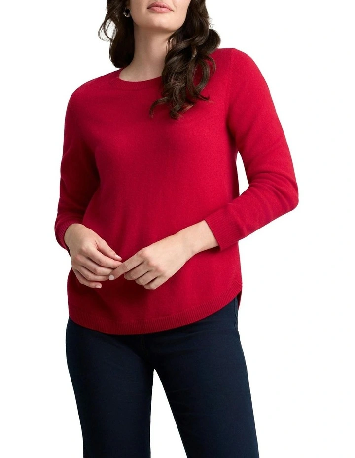 Merino Wool Jumper in Rouge image 1