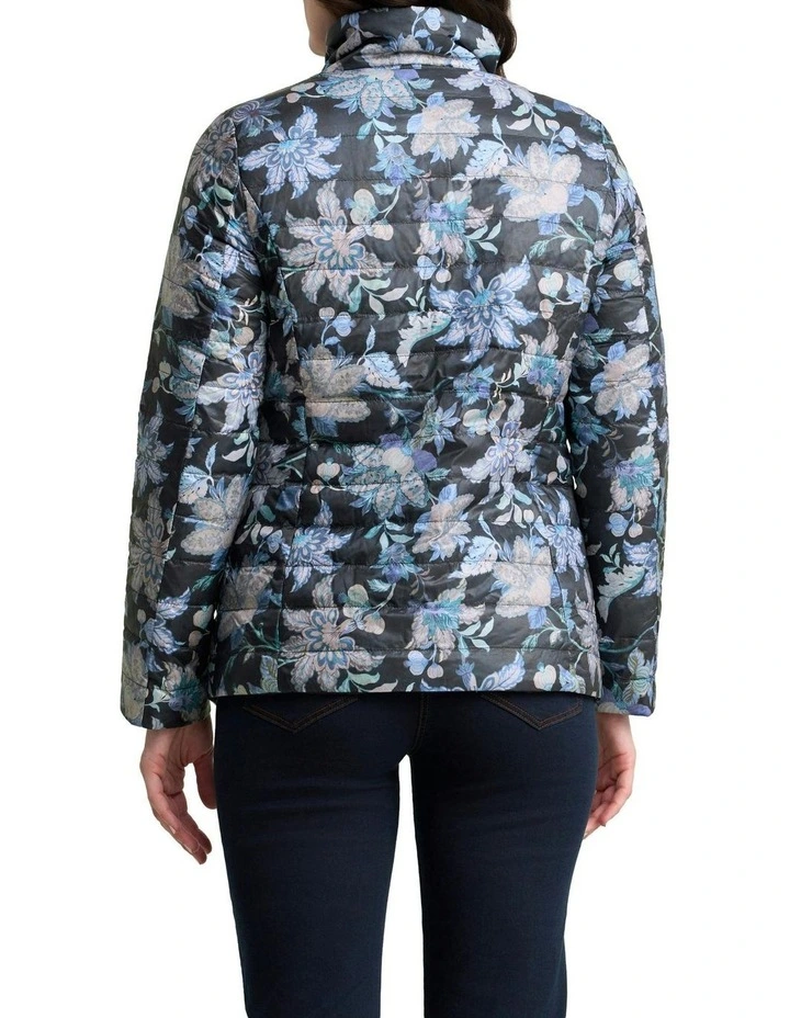 Reversible Puffer Jacket in Floral Chintz Print image 2