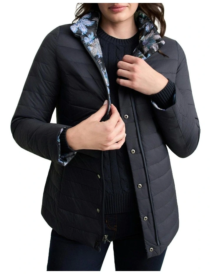 Reversible Puffer Jacket in Floral Chintz Print image 3