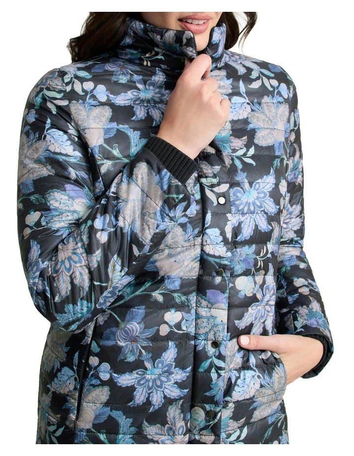 Reversible Puffer Jacket in Floral Chintz Print image 5