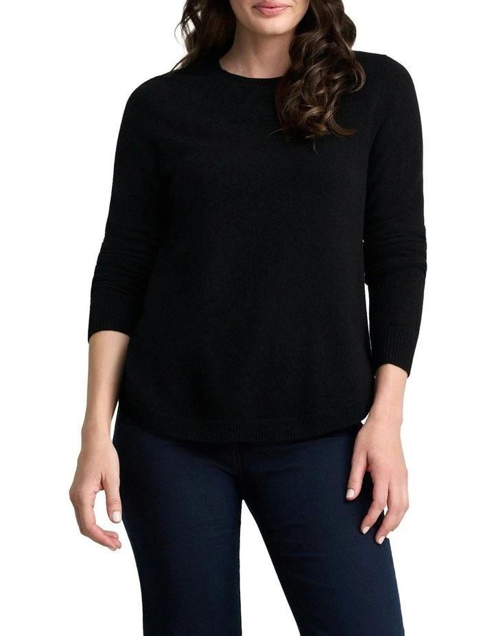 Merino Wool Jumper in Black image 1