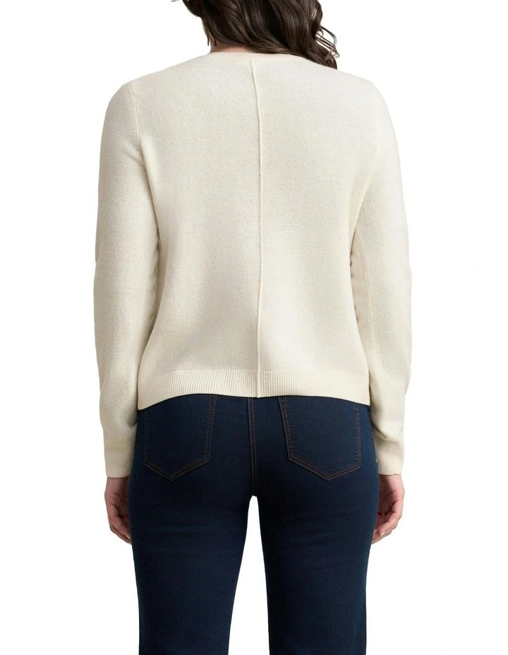 Classic Cardigan in Cream image 2