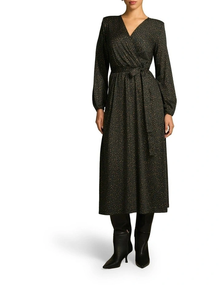 Mercerised Cotton Dress in Black image 1