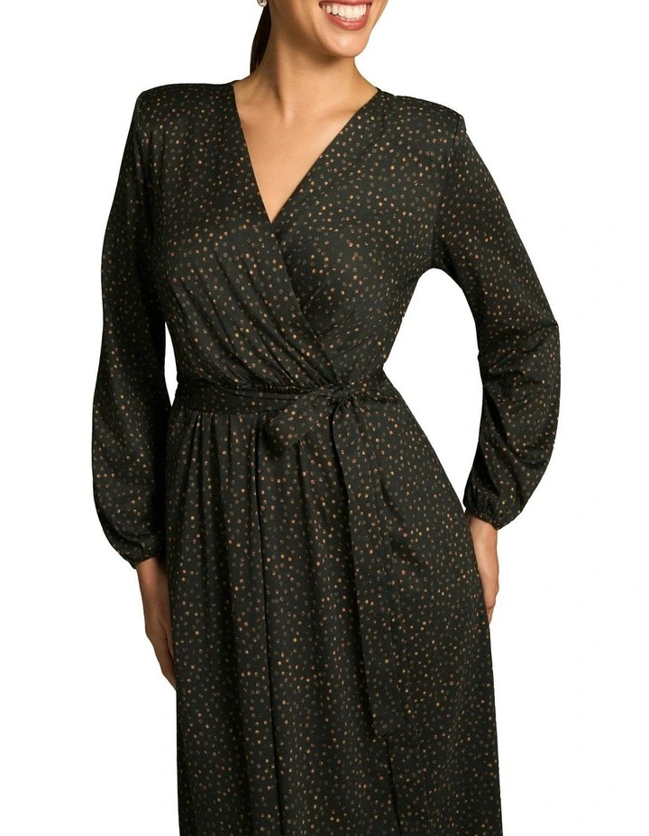 Mercerised Cotton Dress in Black image 5