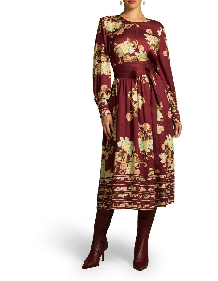 Rococo Shift Dress in Red image 1