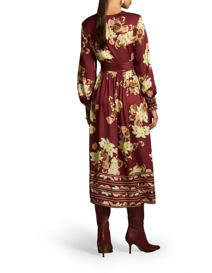 Rococo Shift Dress in Red image 2