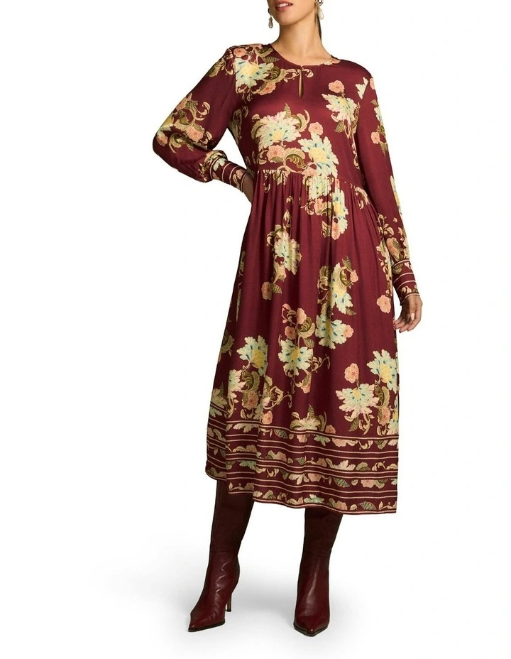 Rococo Shift Dress in Red image 4