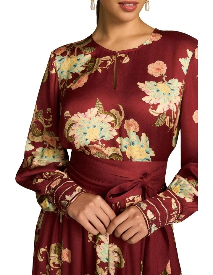 Rococo Shift Dress in Red image 5