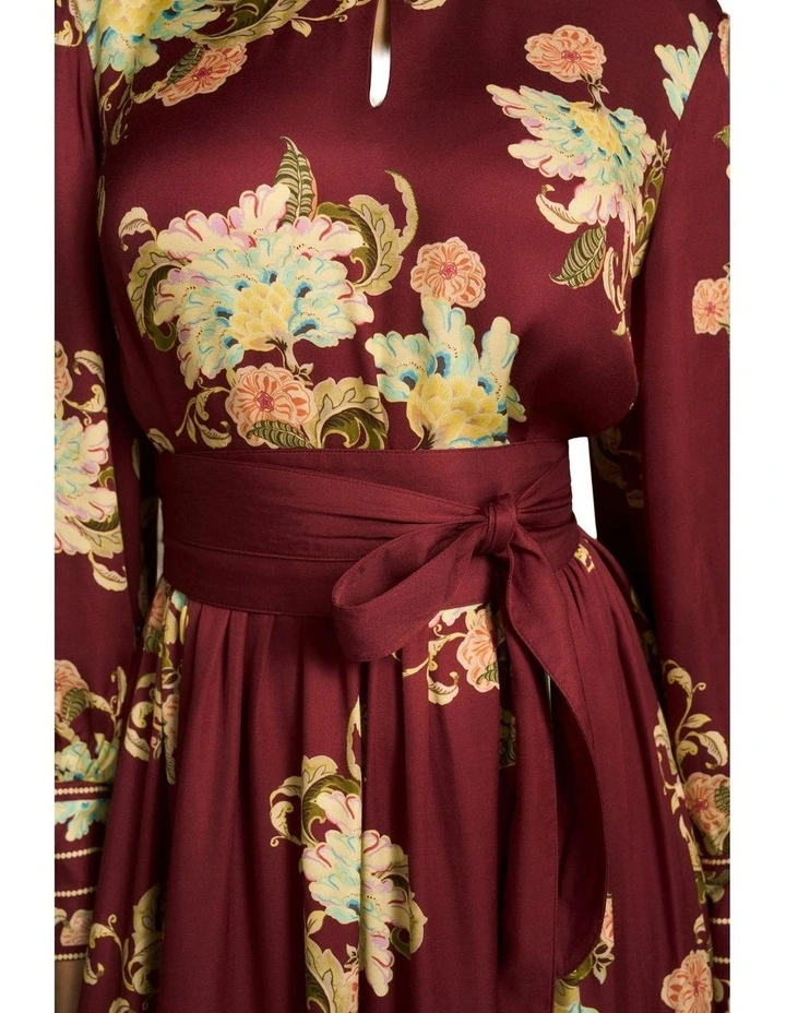 Rococo Shift Dress in Red image 6