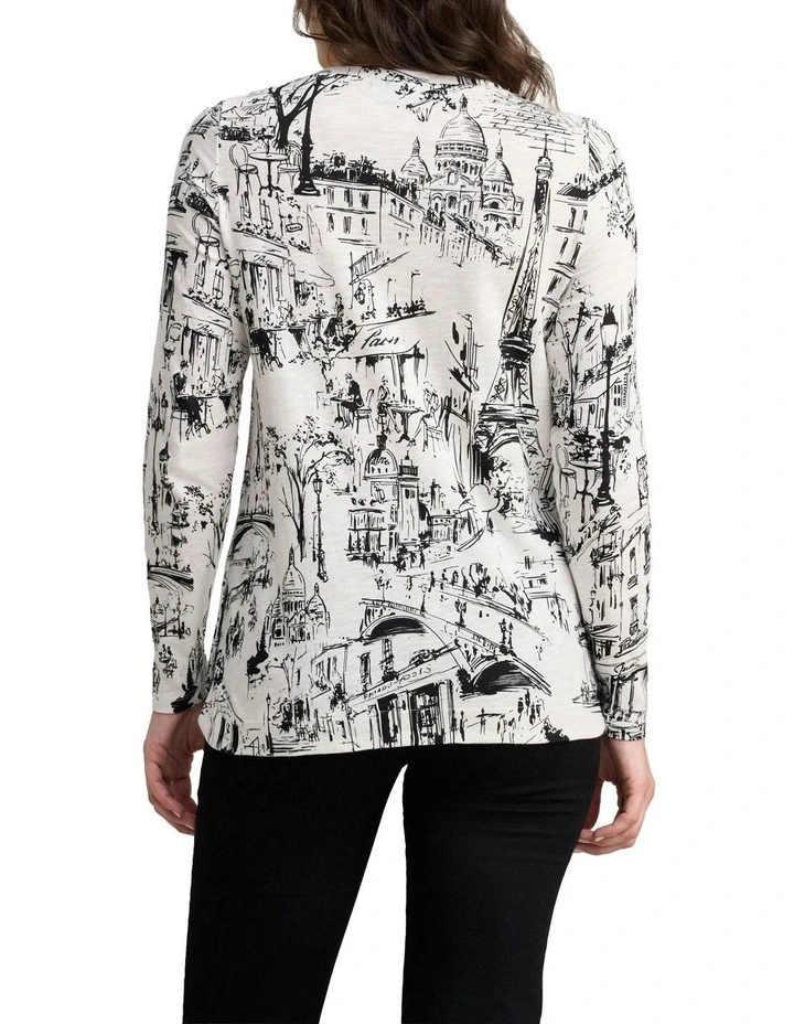 Long Sleeve Organic T-shirt in White image 2