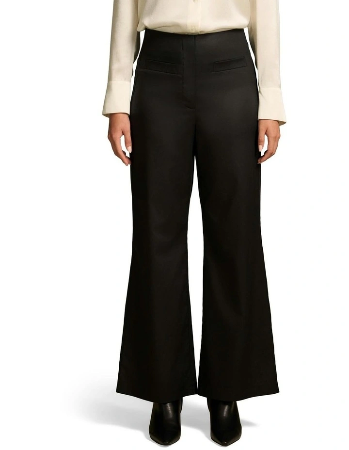High Waisted Bootleg Pant in Black image 1