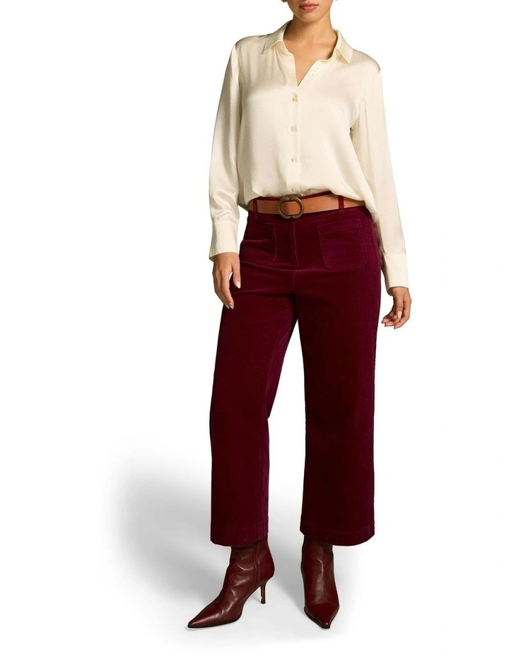 Stretch Silk Shirt in Cream image 3