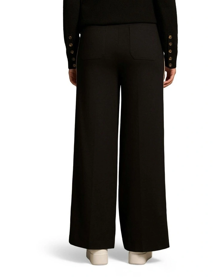 Side Stripe Wide Leg Pant in Black image 2
