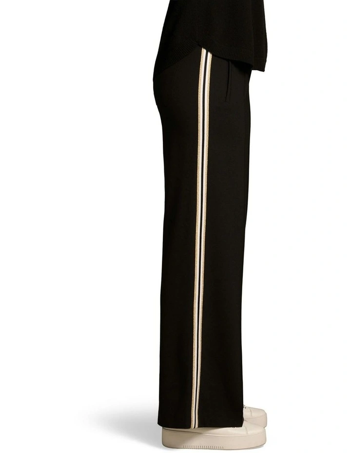 Side Stripe Wide Leg Pant in Black image 4