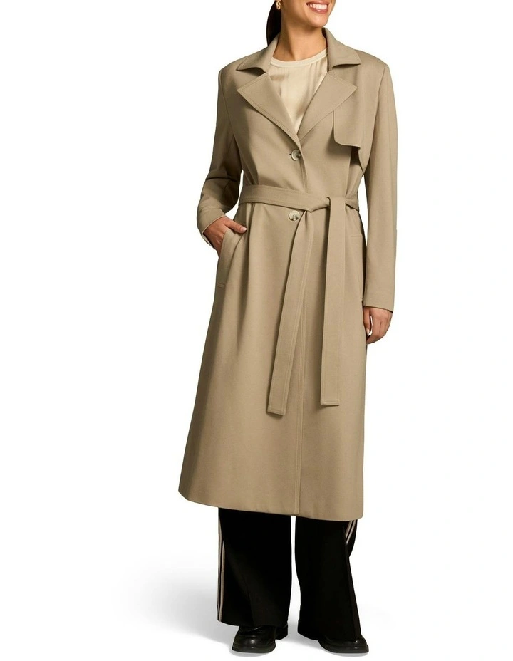 Ponte Trench Coat in Classic Tan image 1
