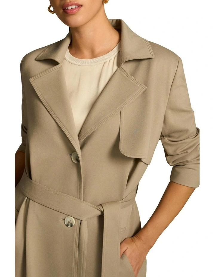 Ponte Trench Coat in Classic Tan image 3