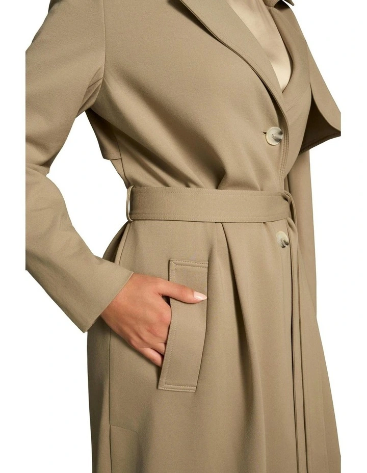 Ponte Trench Coat in Classic Tan image 4