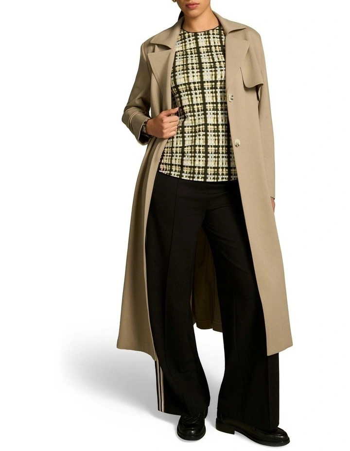 Relaxed Long Sleeve T-shirt in Check Print image 5