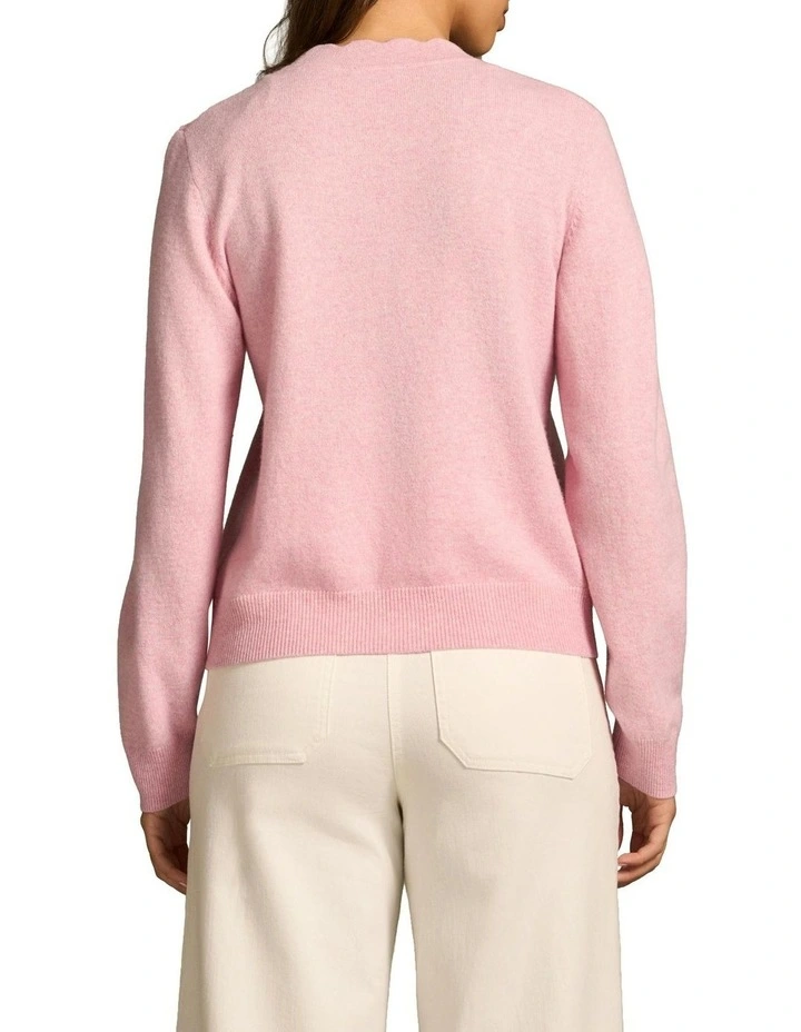 Diamonti Button Cardigan in Chateau Pink image 2