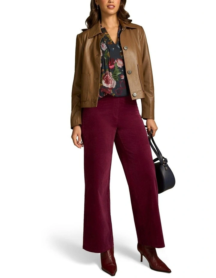 Frill Detail Botanic Printed Blouse in Ink image 6