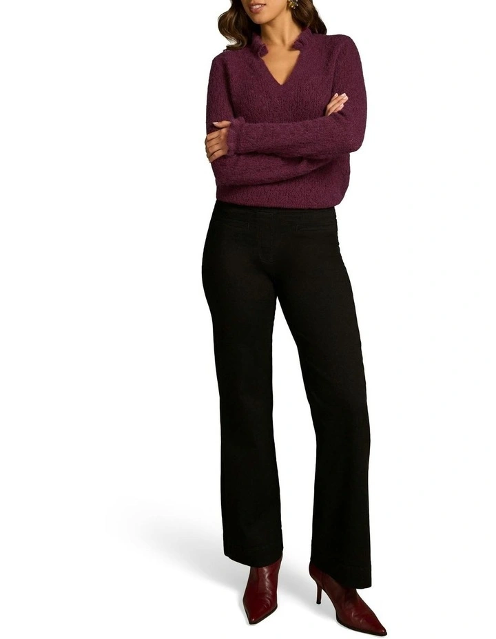 Bengajean Le Flare Pant in Black image 3