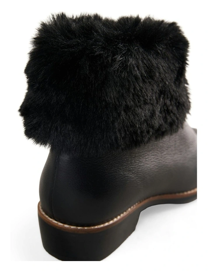 Claire Zip Front Boots in Black image 4