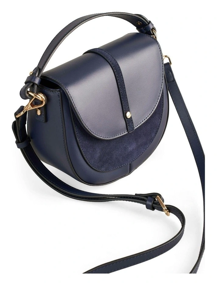 Spliced Cross Body Bag in Navy image 4