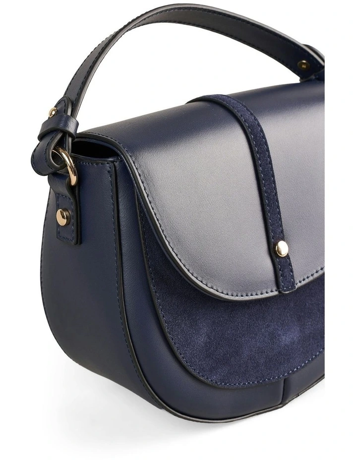 Spliced Cross Body Bag in Navy image 6