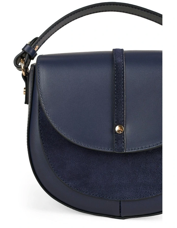Spliced Cross Body Bag in Navy image 7