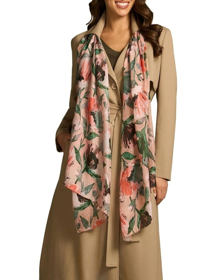 Feminine Floral Scarf in Multi image 2