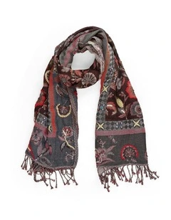 Embellished Jacquard Scarf in Multi