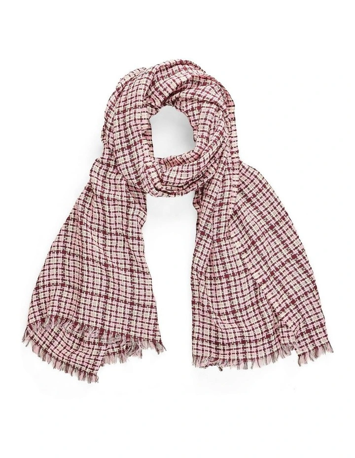 Textured Weave Scarf in Multi image 1