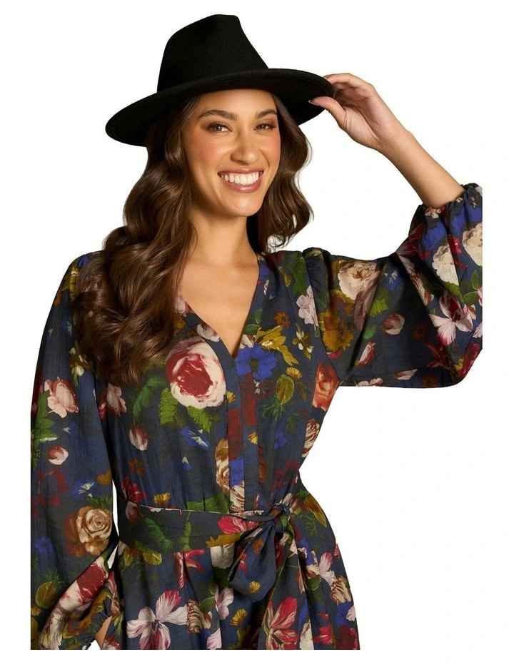 Wool Felt Fedora in Black image 2
